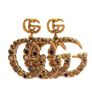 Gucci Double G crystal-embellished earrings